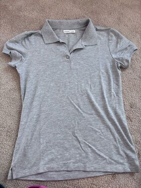 Aeropostale Women’s Gray Polo Shirt Size L